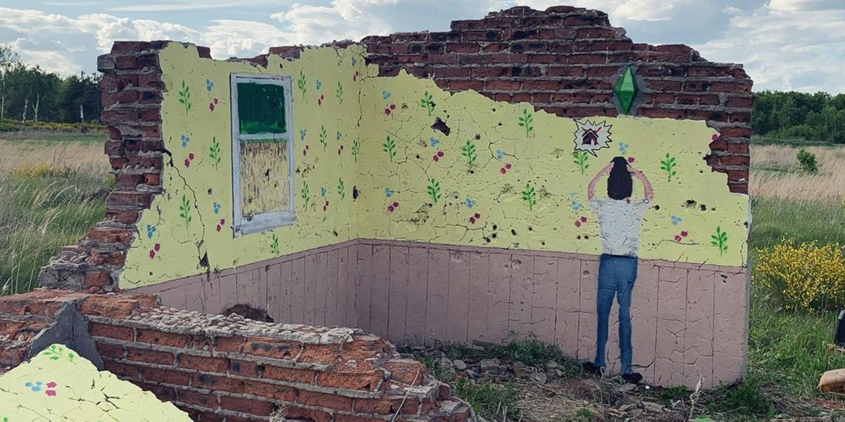 «The Sims» на заброшке. Райтер Мишкин вписал персонажа игры в окрестности Владимира