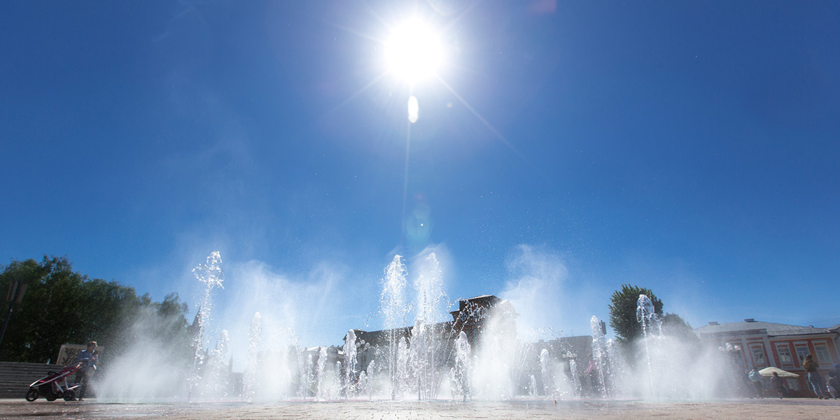 На Театральной площади рядом с фонтаном появится зеленая аллея