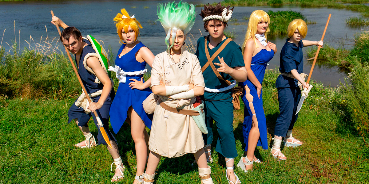 На берегу Клязьмы ожили герои популярного аниме «Доктор Стоун»