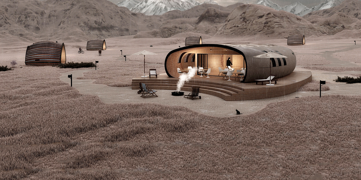 Купель среди барханов и ресторан-конструктор: владимирский архитектор возводит глэмпинг в Киргизии