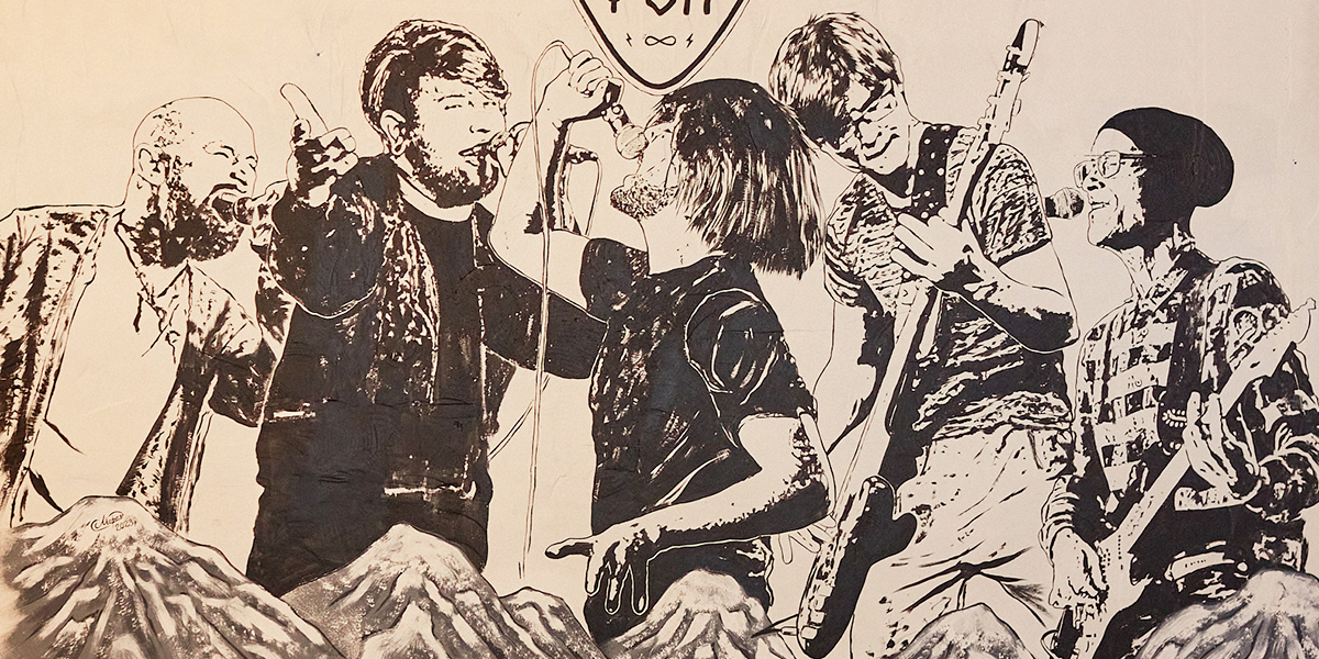 Финалистов «ВладРок’2022» увековечили в граффити на стене концертного бара «ЦЕХ»