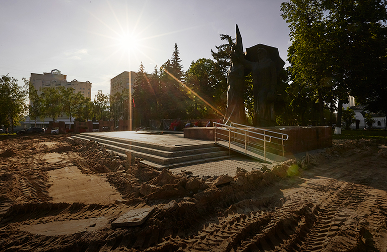 Во Владимире стартовал первый этап благоустройства площади Победы