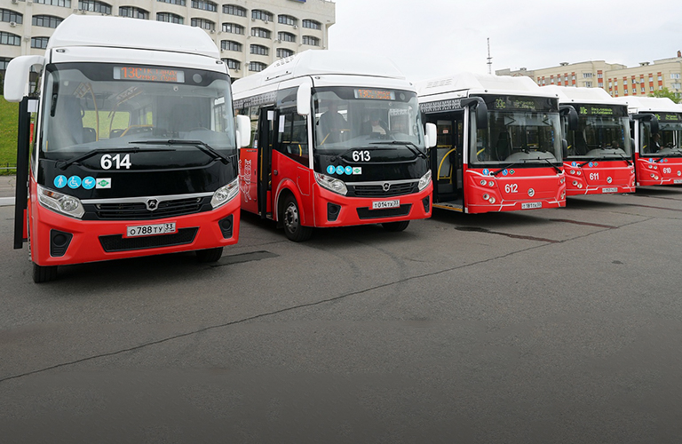 Новые экологичные автобусы, оснащенные системой климат-контроля, выпустили на улицы Владимира