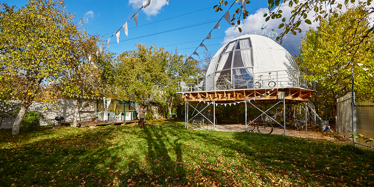 Парящая сфера на дачном участке! Самый необычный купольный дом во Владимире