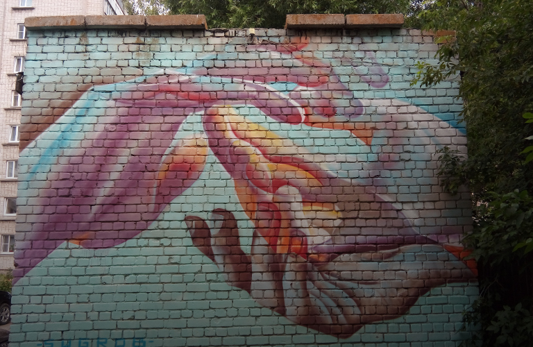 Граффити против вандализма. Парочка новых рисунков появилась во Владимире