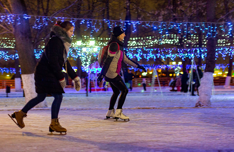Долгожданное открытие катка в парке Пушкина состоялось!