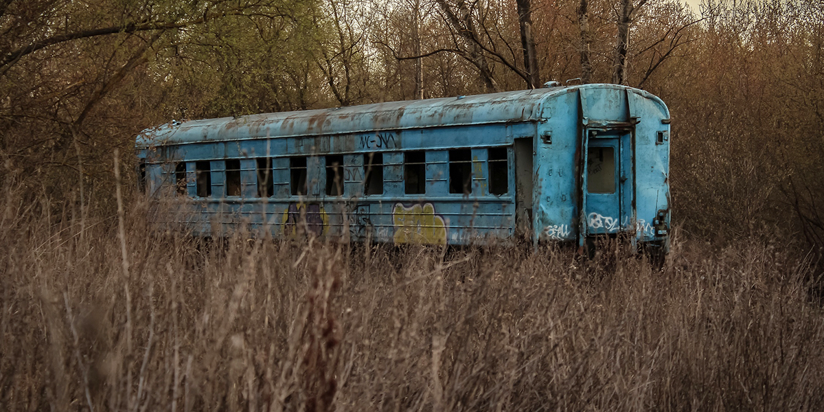 Помятые вагоны посреди леса, или Таинственная стоянка за Черным мостом