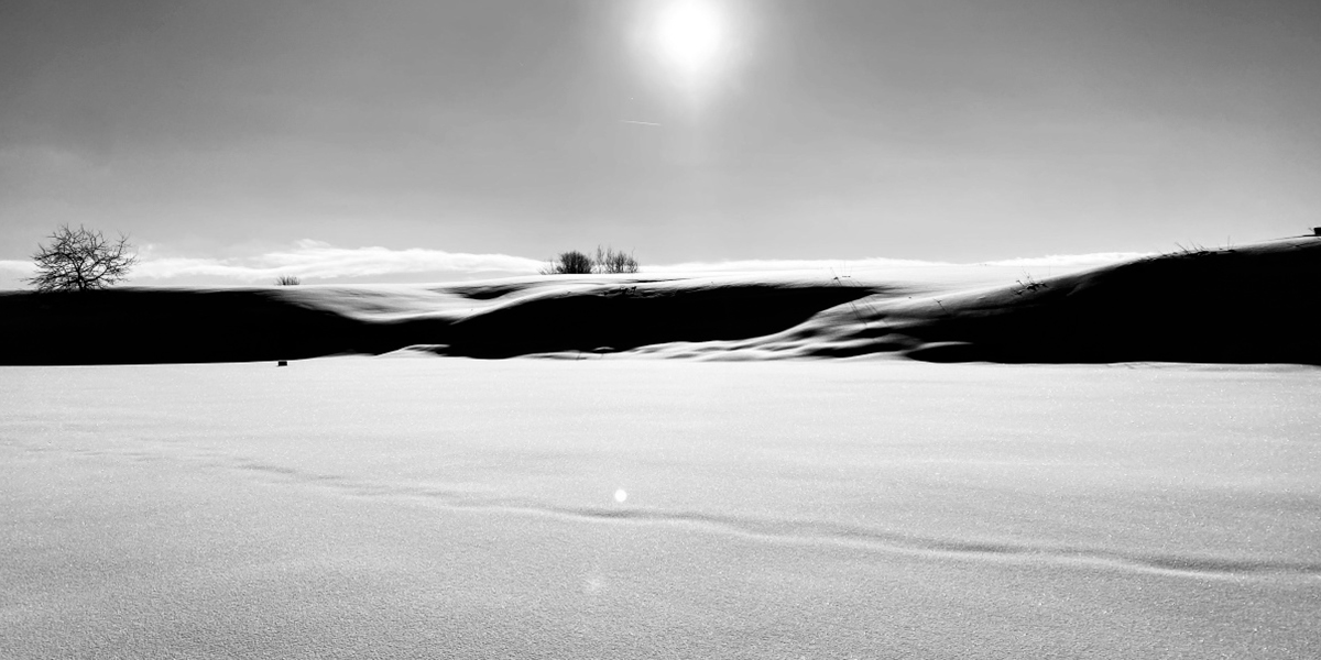 От снежных волн до силуэтов. Кинематографичные кадры черно-белого города