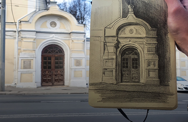 50 оттенков серого. Владимир в графических скетчах Натальи Пименовой