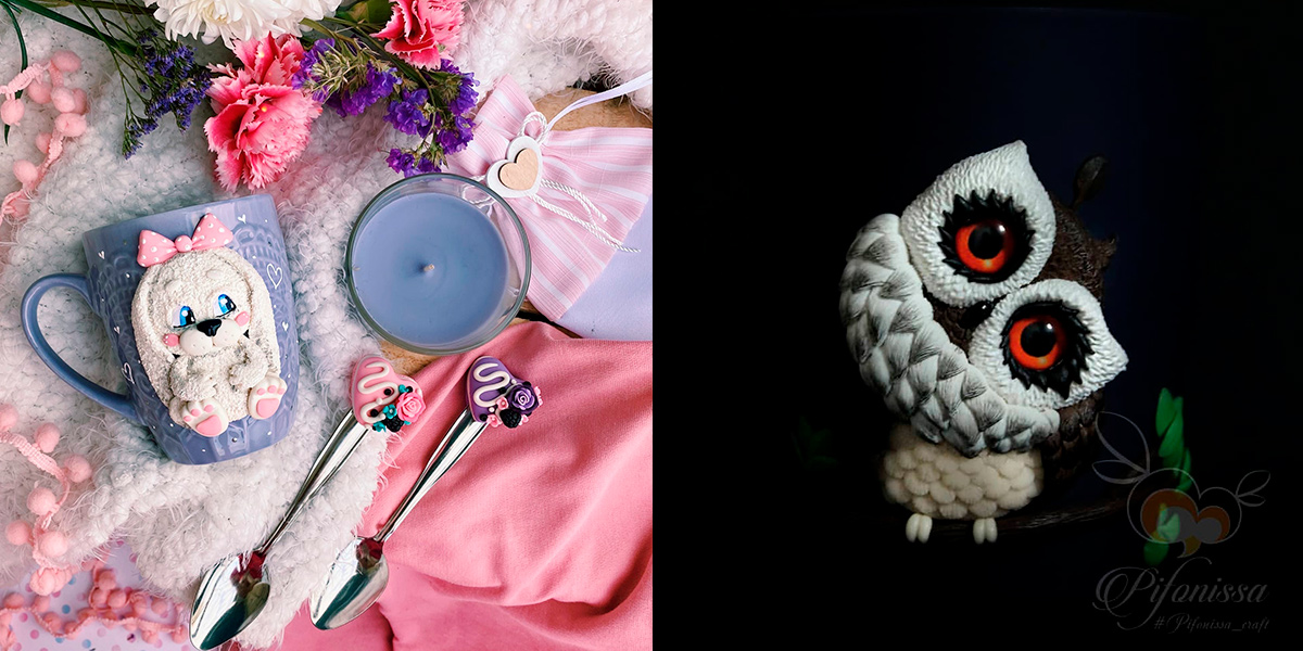 Глиняные Йоды, черепа и котики на посуде владимирских рукодельниц