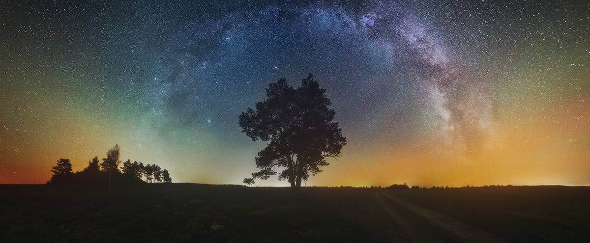 Владимирский фотограф случайно заснял северное сияние над Муромом