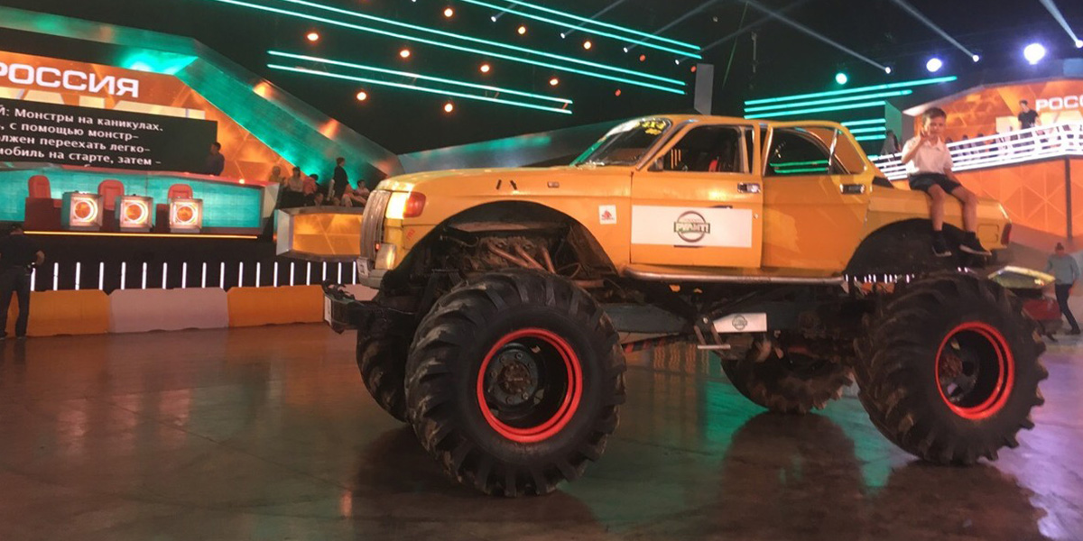 Устроил монстр-трак шоу в студиях сразу двух TV программ