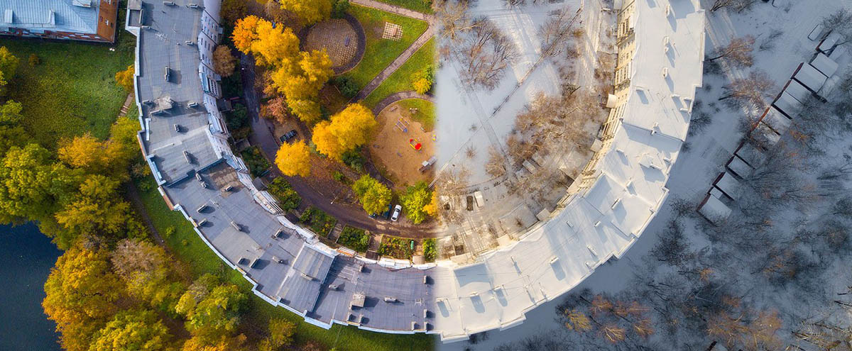 Проект “Вивальди”: фотограф смонтировал зимние и летние снимки Владимира