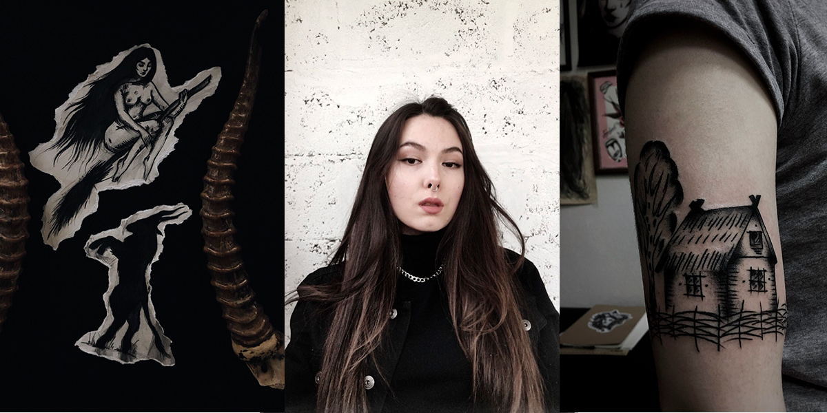 Гоголевщина и страшные сказки в работах суздальской тату-мастерицы
