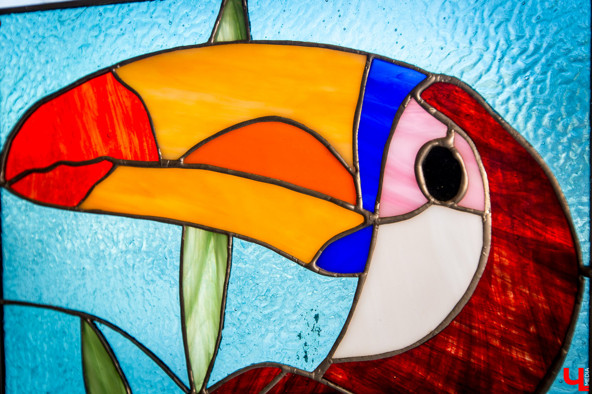 Витраж работы Сергея Ставского