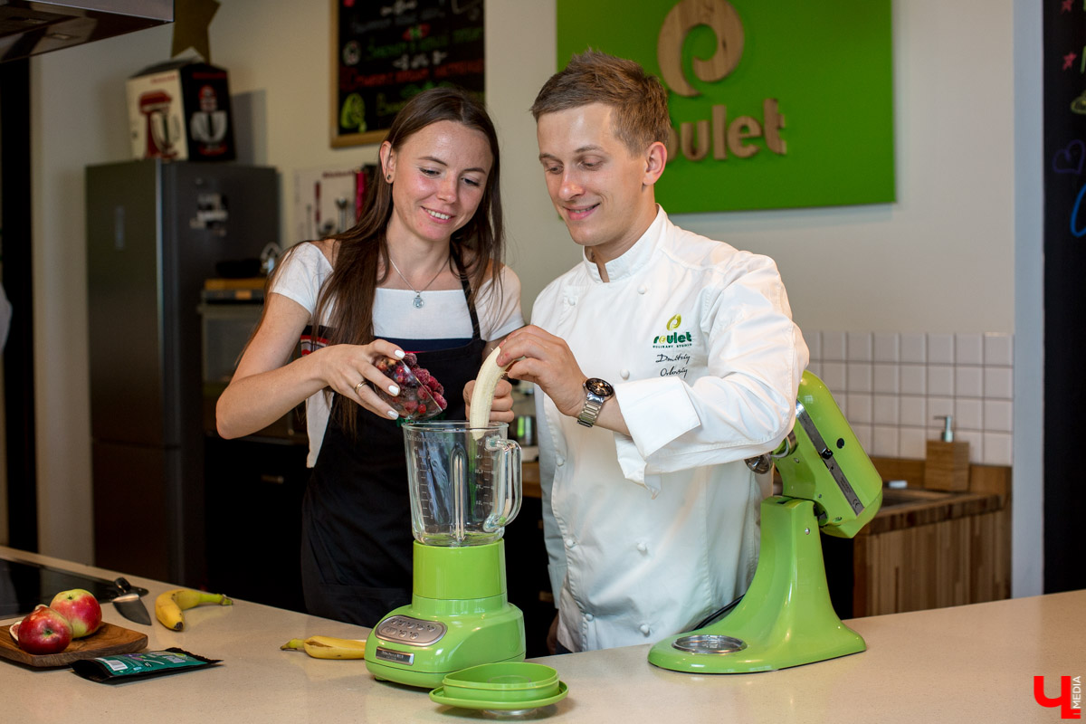 Шеф-повар Дмитрий Орловский приготовил для вегетарианки и марафонца Анны Гавриловой безглютеновый десерт