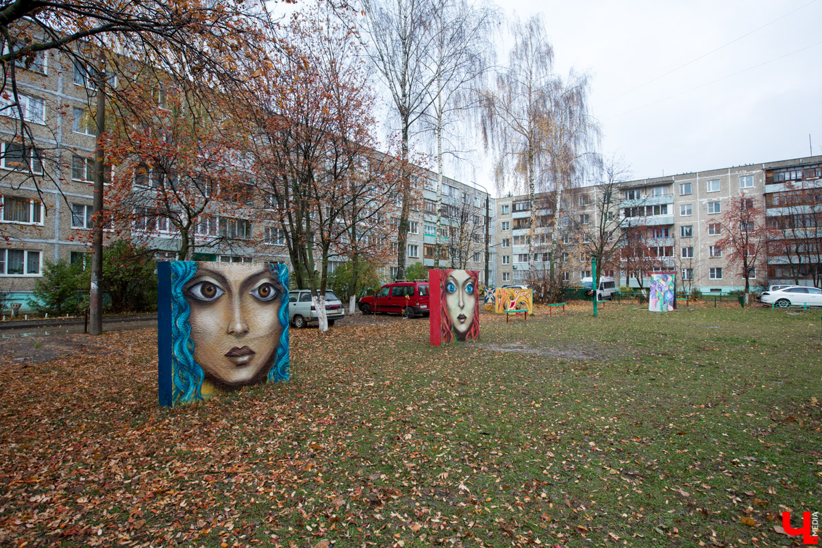 Красивых граффити во Владимире стало больше. В Добром реализуют проект “Цветные чувства”, и в его рамках создали более 10 рисунков