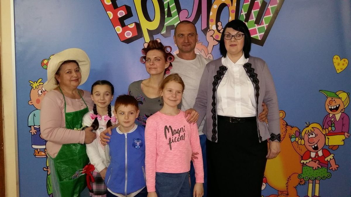 Ольга Ковалева на съемках Ералаша