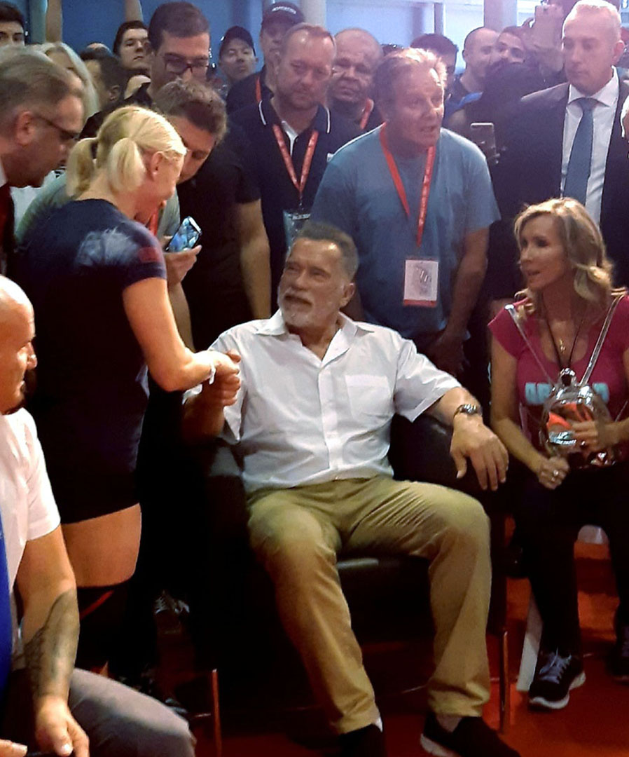 Пауэрлифтер Инна Филимонова из Коврова встретилась с Арнольдом Шварценеггером