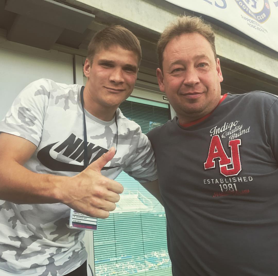 Дмитрий Агапцев на съёмках фильма "Тренер"