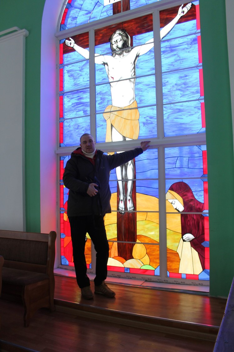 Витраж в церкви Нижнего Новгорода