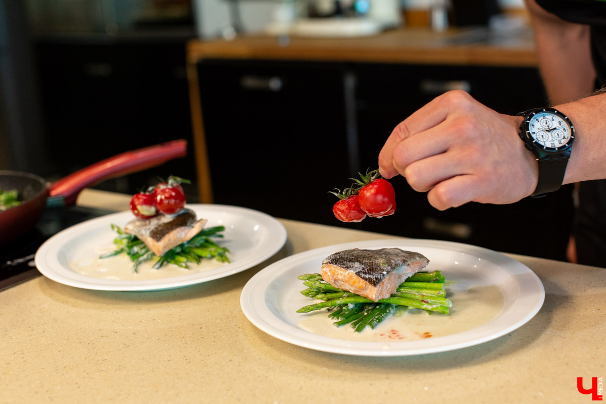 Шеф-повар Дмитрий Орловский открыл пловцу Сергею Сафонову вкус спаржи, рецепт быстрого приготовления лосося и секрет, как доставить удовольствие женщине