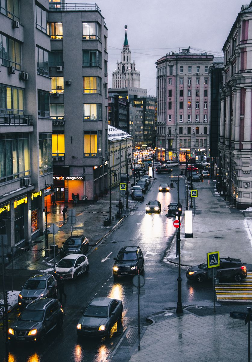 Вид с крыши дома в Москве