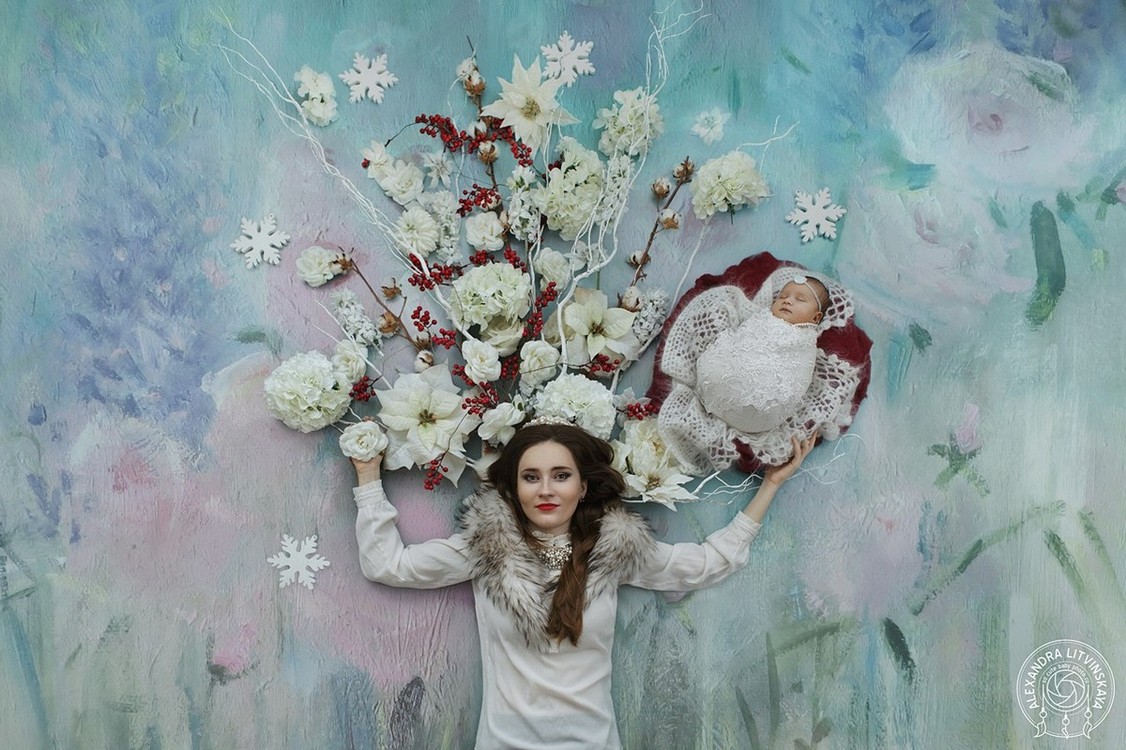 новорожденный с мамой