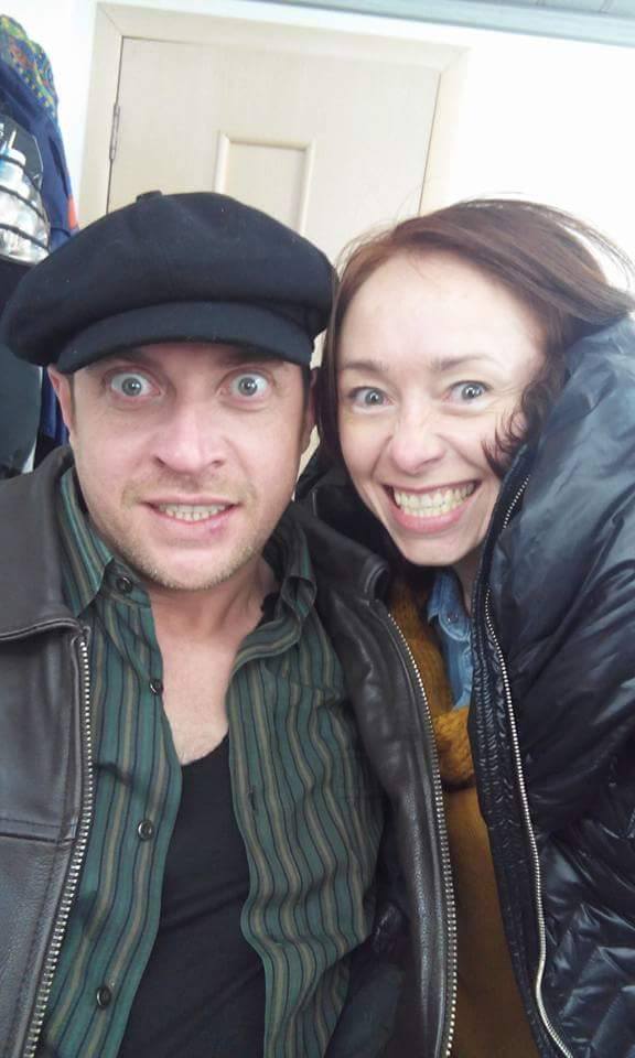 Александра Морозова на съемках сериала «Штрафник»