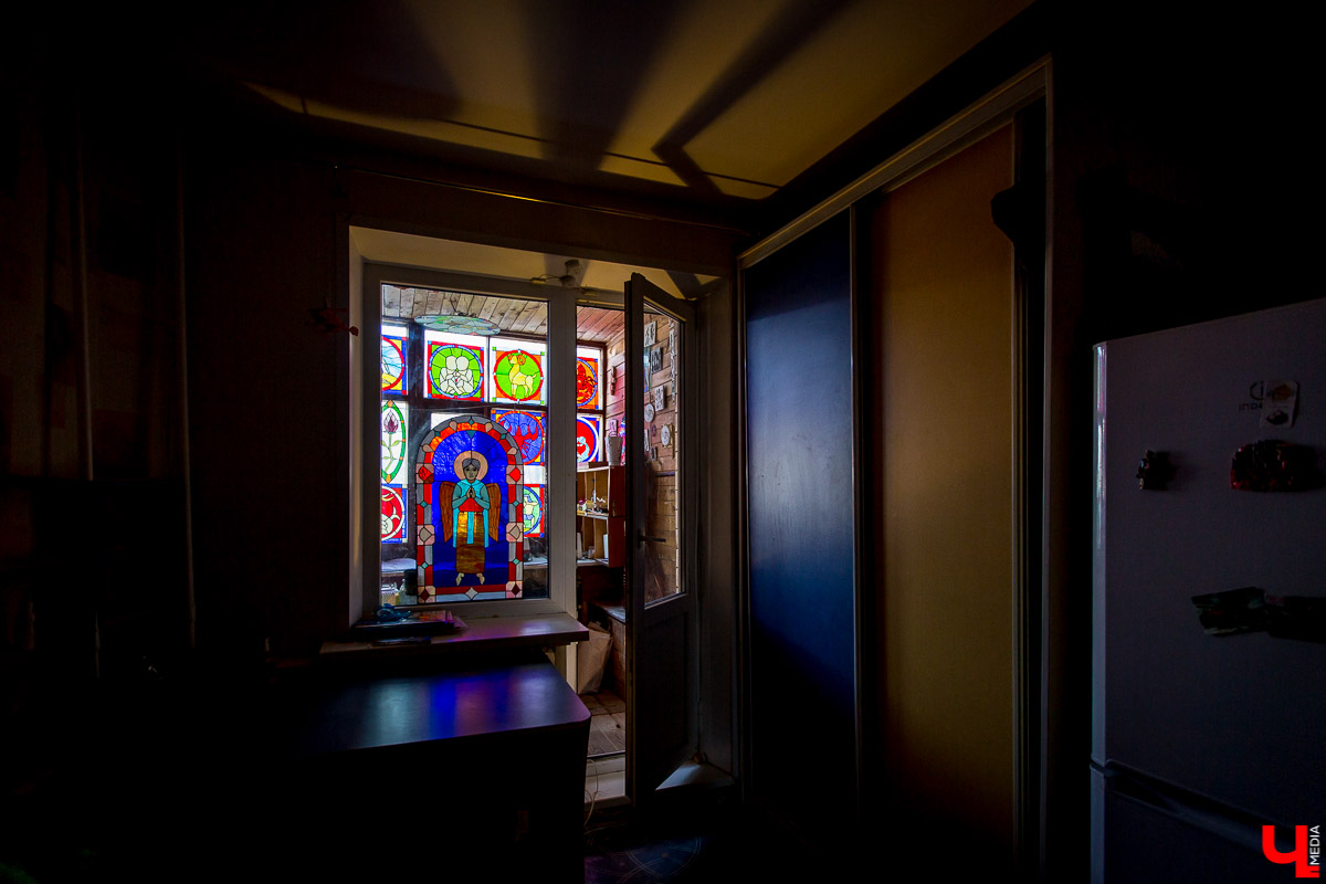 Витражный балкон работы Сергея Ставского