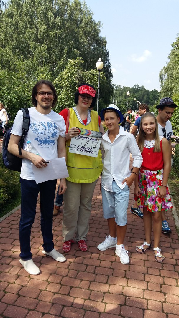 Ольга Ковалева на съемках Ералаша