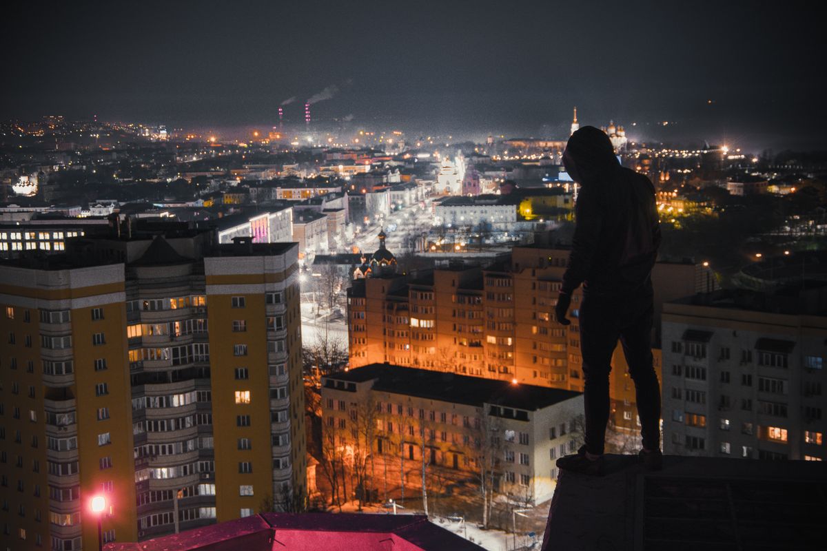 Вид с крыши дома на Садовой