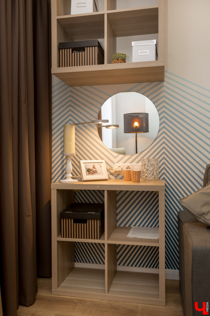 Дизайн интерьера в однокомнатной квартире по проекту Марии Мухаевой