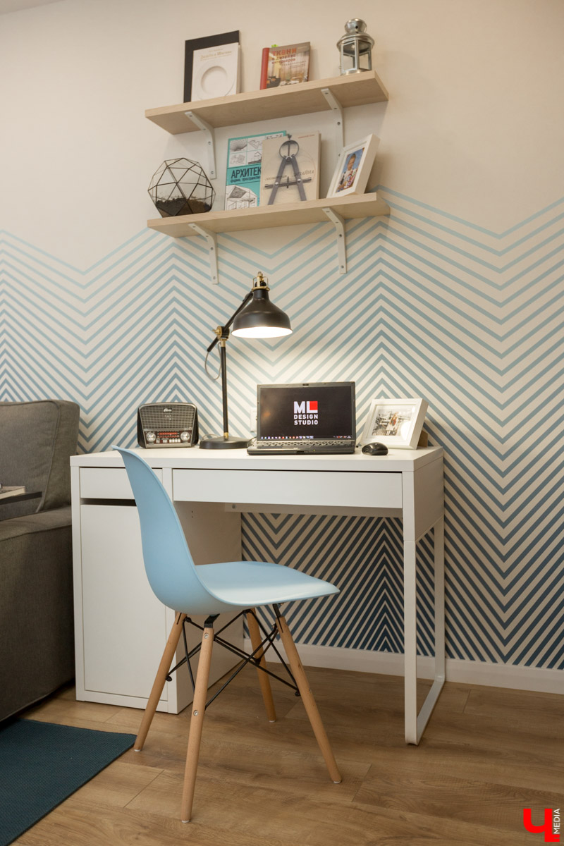 Дизайн интерьера в однокомнатной квартире по проекту Марии Мухаевой