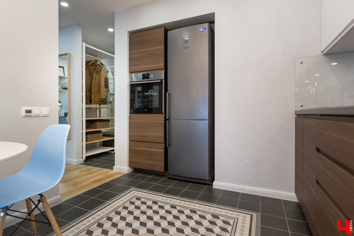 Дизайн интерьера в однокомнатной квартире по проекту Марии Мухаевой