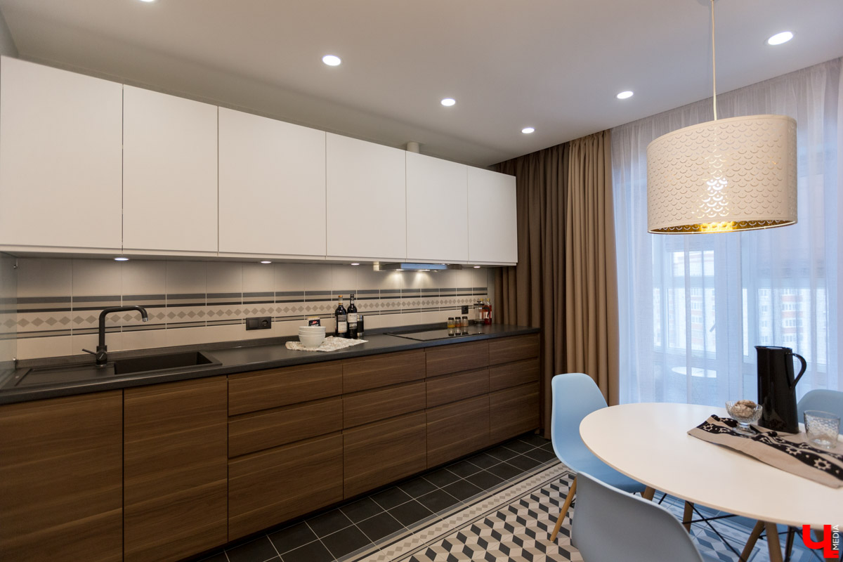 Дизайн интерьера в однокомнатной квартире по проекту Марии Мухаевой