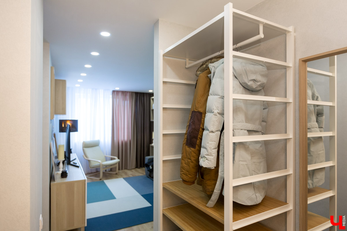 Дизайн интерьера в однокомнатной квартире по проекту Марии Мухаевой