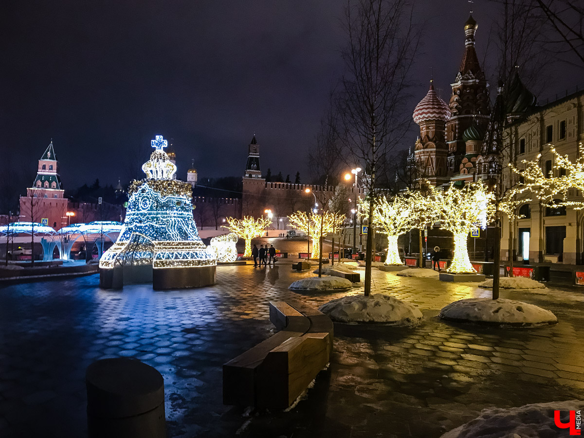 Прогулка по зимнему парку “Зарядье” в Москве