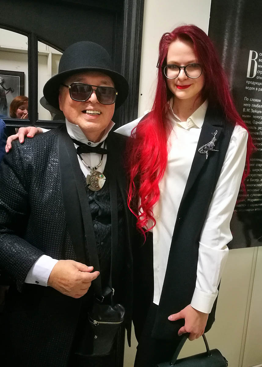 Модельер Вячеслав Зайцев и Евгения Хренова