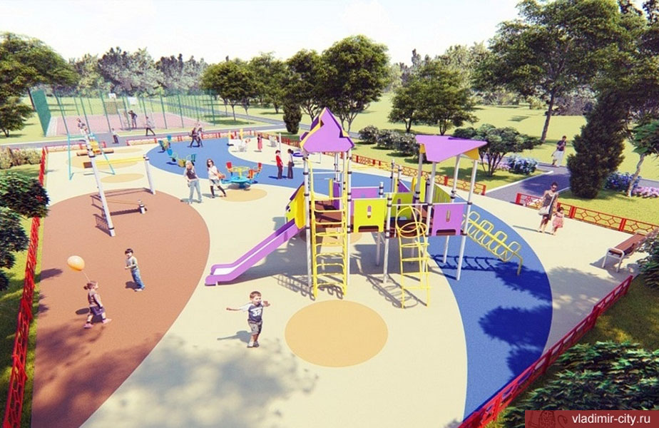 Макет сквера в микрорайоне Лесной во Владимире