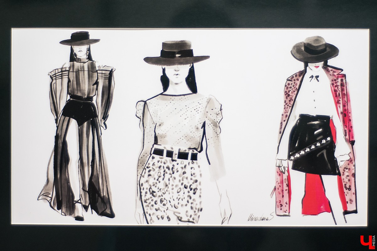 Иллюстратор Софья Мироедова открыла во Владимире выставку фэшн-скетчей. Ее вдохновили работы Рене Грюо, Дэвида Даунтона и Стины Персон.