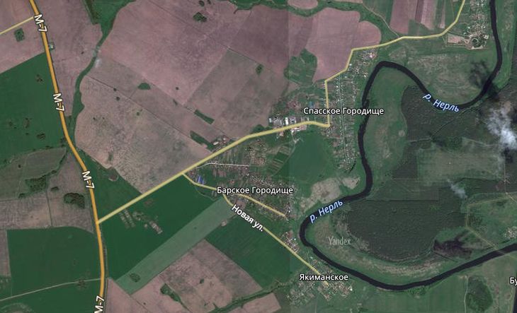 Река Нерль возле сел Спасское Городище и Барское Городище в Суздальском районе