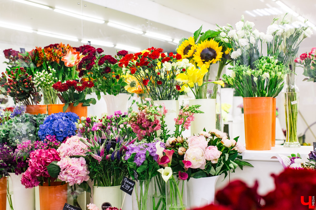 Во Владимире открылся магазин цветов Юлии Красновой. Главные достоинства - самый большой в области холодильник, низкие цены и прямые поставки экзотических цветов.
