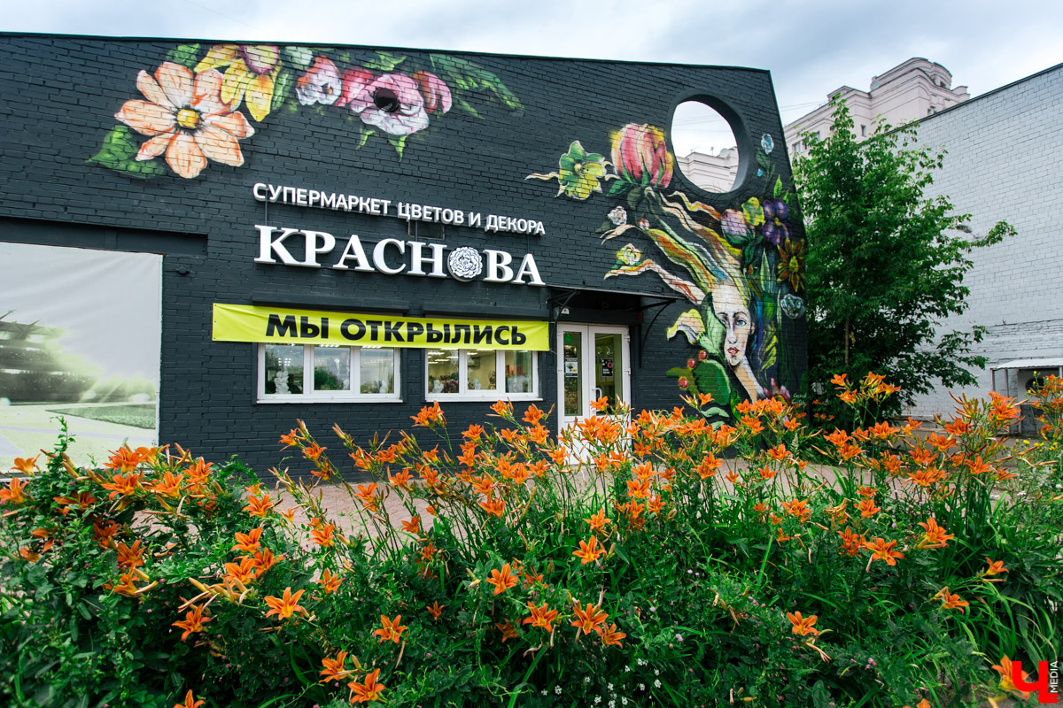 Во Владимире открылся магазин цветов Юлии Красновой. Главные достоинства - самый большой в области холодильник, низкие цены и прямые поставки экзотических цветов.