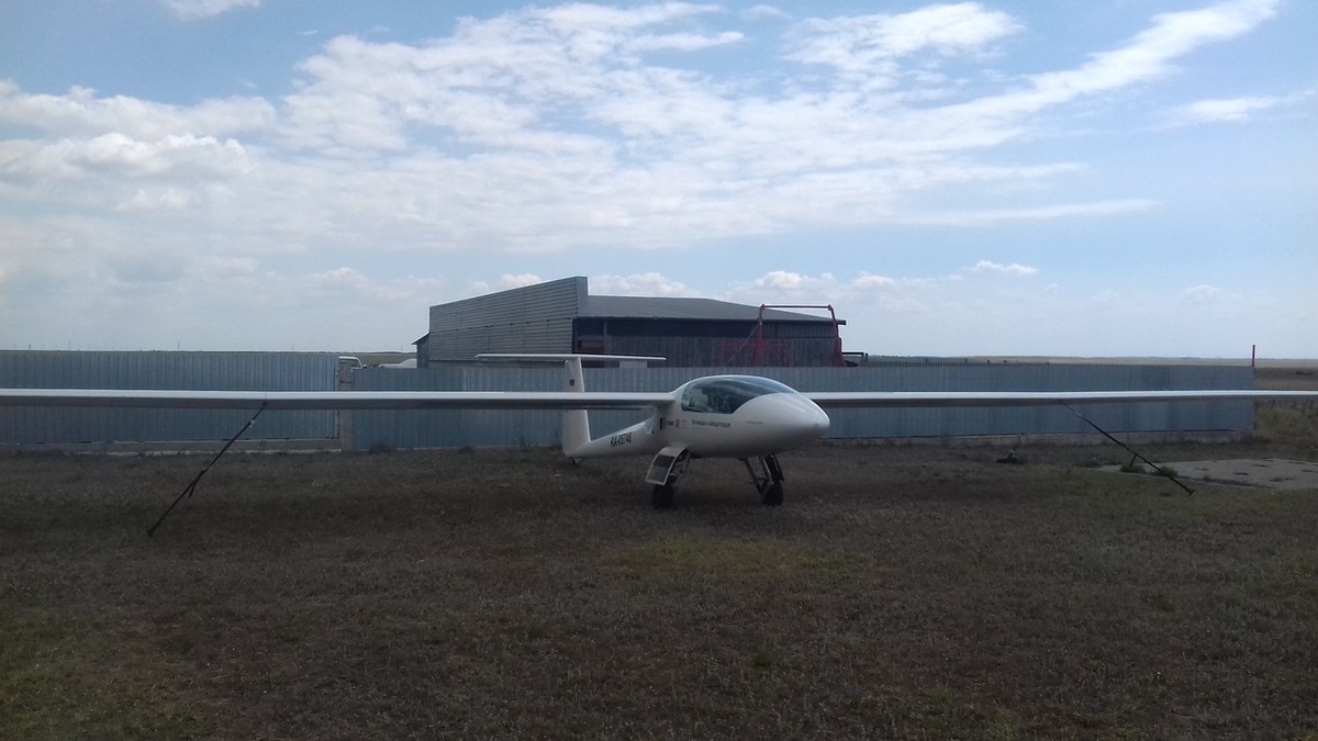 Нашему земляку Виталию Кепину удалось запечатлеть летательный аппарат обладателя мировых рекордов Гиннесса Фёдора Конюхова.