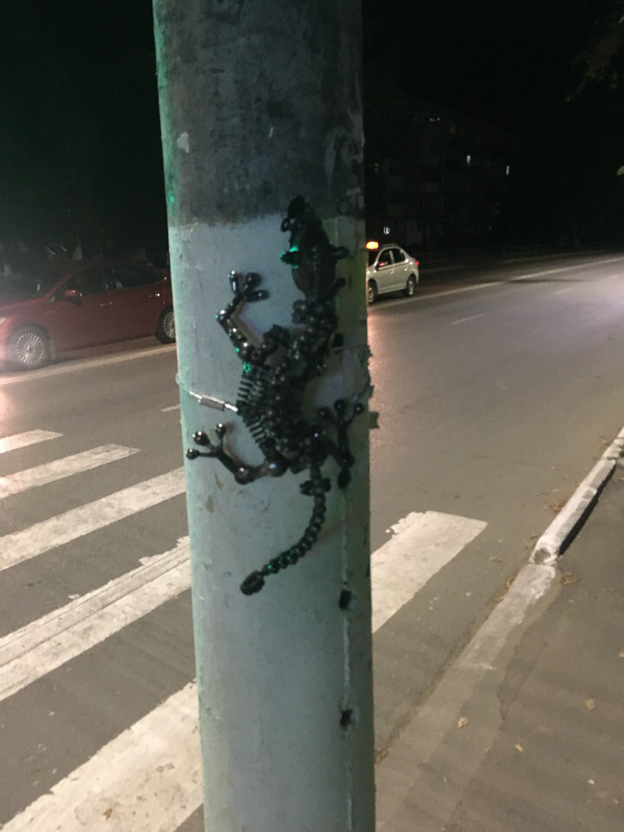 В Александрове время от времени появляются новые арт-объекты из металла. Один из самых свежих - рыба на набережной. Кто ее придумал, создал и установил? Мы нашли автора необычных скульптур