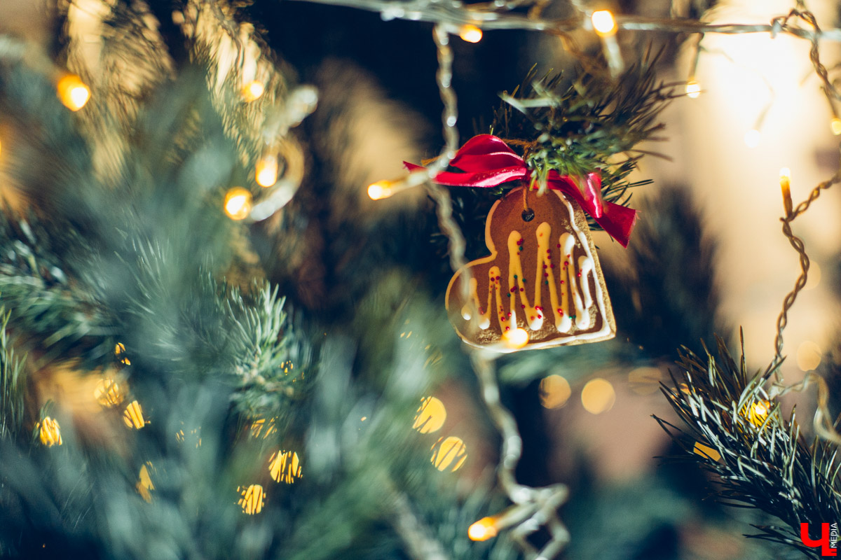 В Суздале и Муроме появились аллеи новогодних ёлок. Местные организации посоревновались в креативности и нарядили праздничные деревья