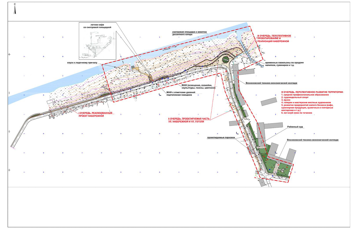 В Гороховце заканчивают строительство набережной. А вот обновление парка затягивается