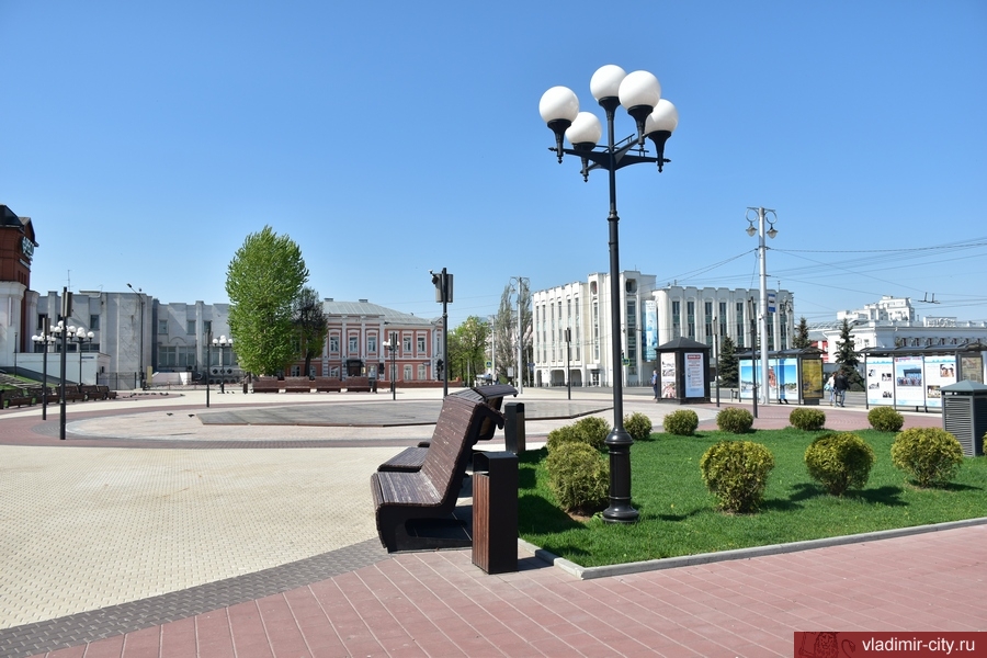 Улицы Владимира продолжают преображаться. На Театральной площади совсем скоро появится зеленая аллея из хвойных вечнозеленых растений - туи и можжевельника