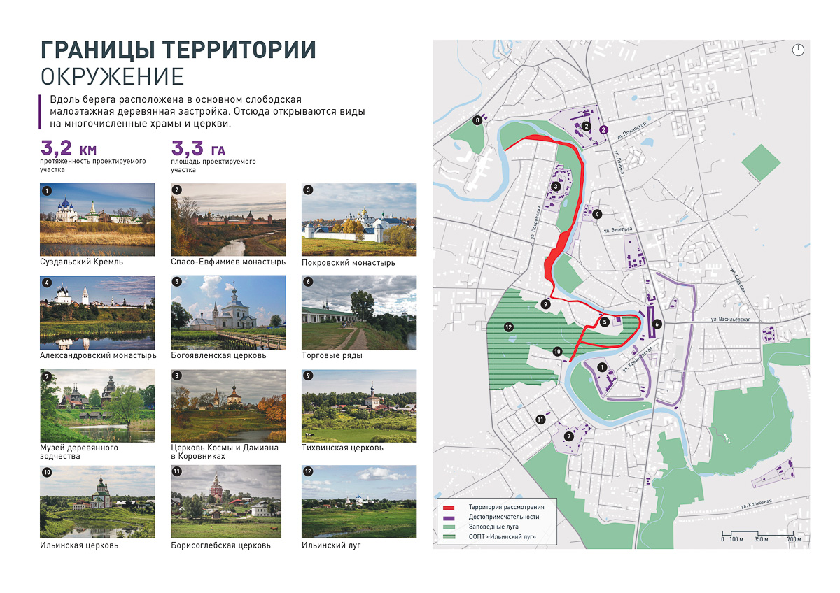 Продолжается подготовка Суздаля к 1000-летию. КБ “Стрелка” и ДОМ.РФ обсуждают с жителями города создание шести пешеходных зон